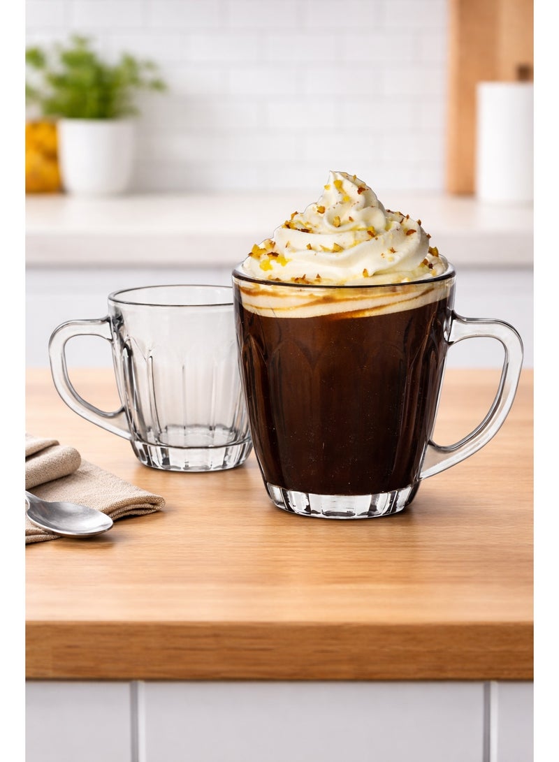 Premium Tea Cups & Glass Coffee Mugs – 6pc, 230ml (7.7oz), Extra Durable, Heat & Thermal Shock Resistant, BPA-Free, Non-Porous, Dishwasher Safe - Image 2